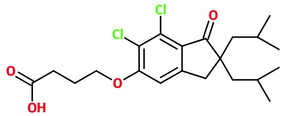 (image for) MC085363 4-(6,7-Dichloro-2,2-diisobutyl-1-oxo-indan-5-yloxy)-butyric acid